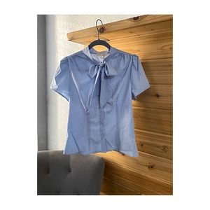 Light blue button down blouse, NWT